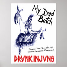 DRVNK INJVNS - Mein Vater Butch 12"x 16"