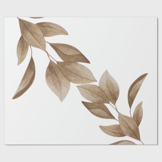 Dry Aesthetic Leafs Geschenkpapier (Flach)