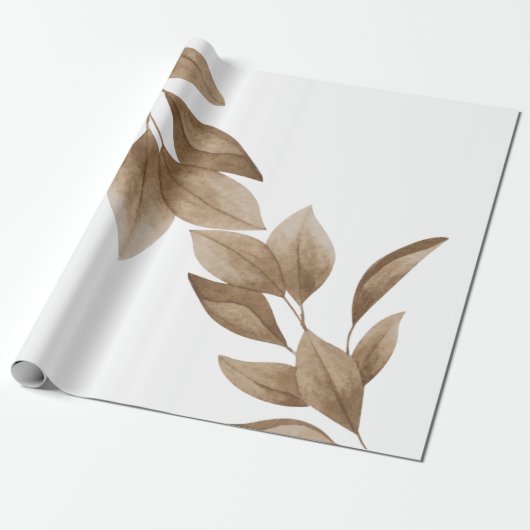 Dry Aesthetic Leafs Geschenkpapier (Ungerollt)