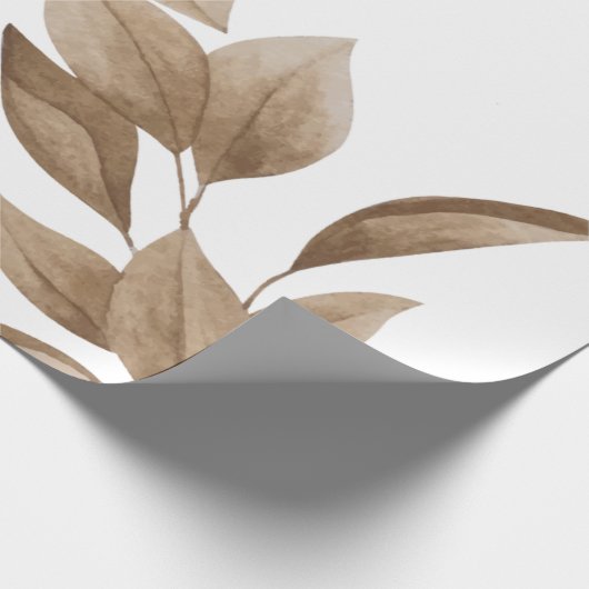 Dry Aesthetic Leafs Geschenkpapier (Ecke)