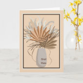 Dry Blume Blätter Great Niece Erwachsene Geburtsta Karte (Gelbe Blume)