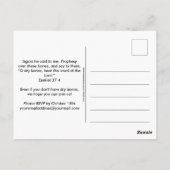 DRY BONES Christliches Halloween-Party Einladung Postkarte (Rückseite)