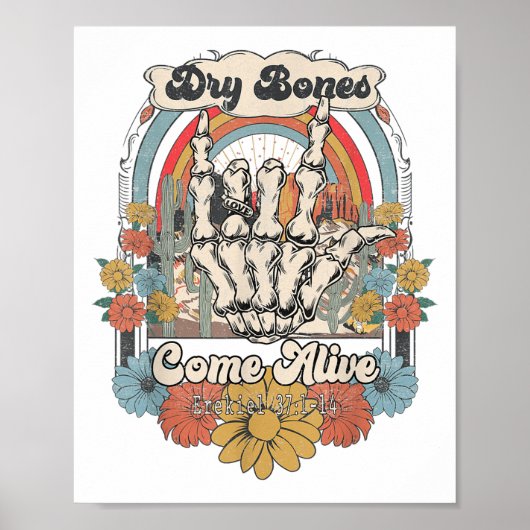 Dry Bones Come Alive Christian, Christian Motivati Poster (Vorne)