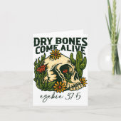 Dry Bones Come Alive Christian Skeleton Floral Eze Karte (Vorderseite)