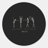 Dry Bones Come Alive _ Ezekiel 37_5 Christian Skel Runder Aufkleber (Vorderseite)