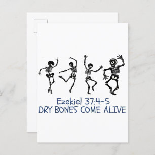 Dry Bones Come Alive Funny Christlich Halloween Einladungspostkarte