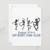 Dry Bones Come Alive Funny Christlich Halloween Einladungspostkarte (Vorne/Hinten)
