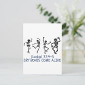 Dry Bones Come Alive Funny Christlich Halloween Einladungspostkarte (Stehend Vorderseite)