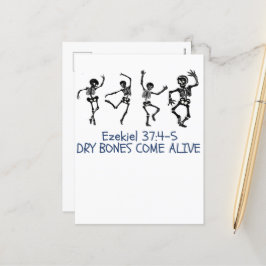 Dry Bones Come Alive Funny Christlich Halloween Feiertagspostkarte