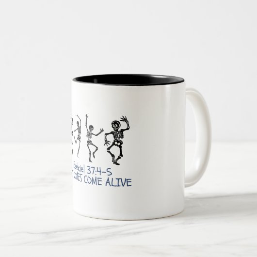 Dry Bones Come Alive Funny Christlich Halloween Zweifarbige Tasse (VorderseiteRechts)