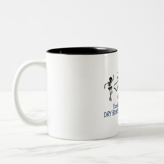Dry Bones Come Alive Funny Christlich Halloween Zweifarbige Tasse (Links)