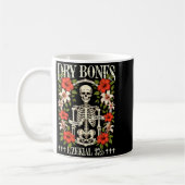 Dry Bones Come Alive Funny Skeleton Floral Christi Kaffeetasse (Links)