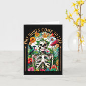 Dry Bones Come Alive Funny Skeleton Floral Christi Karte (Gelbe Blume)
