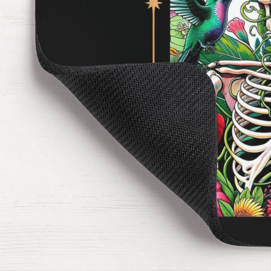 Dry Bones Come Alive Funny Skeleton Floral Christi Mousepad (Ecke)