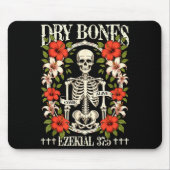 Dry Bones Come Alive Funny Skeleton Floral Christi Mousepad (Vorne)