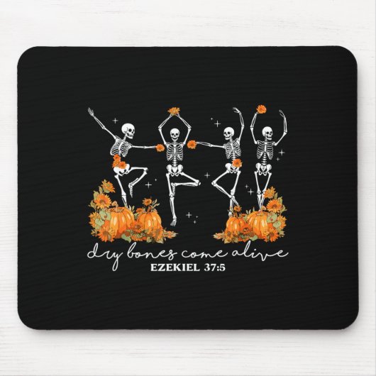 Dry Bones Come Alive Halloween Skeleton Dancing Ch Mousepad (Vorne)