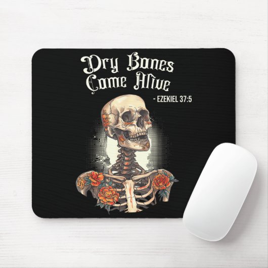 Dry Bones Come Alive Skeleton Floral Christian Hal Mousepad (Mit Mouse)