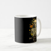 Dry Bones Come To Life Dancing Floral Skeleton Kaffeetasse (VorderseiteRechts)