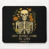 Dry Bones Come To Life Dancing Floral Skeleton  Mousepad (Vorne)