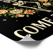 Dry Bones Come To Life Dancing Floral Skeleton  Poster (Ecke)