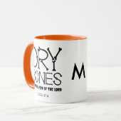 DRY BONES Ezekiel 37 Monogramm Christliches Hallow Tasse (Vorderseite Links)