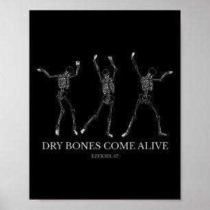 Dry Bones kommen zu einem sonnigen Skelettabend Sc Poster
