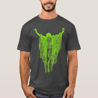 Dry Bones Pastel Goth Green Creepy Skeleton Spiri T-Shirt