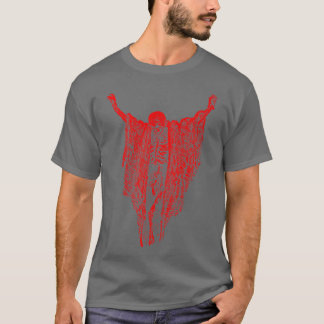 Dry Bones   Pastel Goth Red Creepy Skeleton Spirit T-Shirt