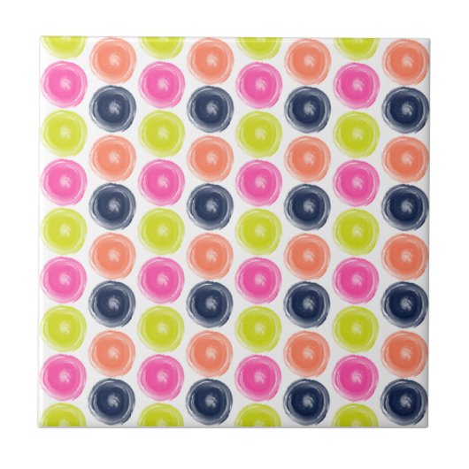 Dry Brush Circles Fliese (Vorderseite)