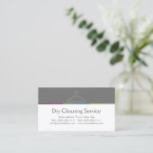 Dry Cleaner Service Business Card Visitenkarte (Stehend Vorderseite)