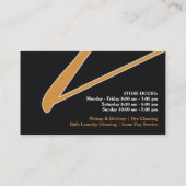 Dry Cleaner Wäschekarte Visitenkarte (Rückseite)