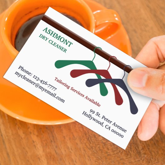 Dry Cleaner Wäschekarte Visitenkarte