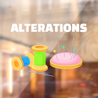 Dry Cleaners Schneider Seamstressveränderungen Fensteraufkleber