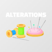 Dry Cleaners Schneider Seamstressveränderungen Fensteraufkleber (Blatt)