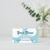 Dry cleaning laundry service laundromat visitenkarte (Stehend Vorderseite)