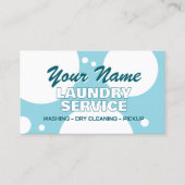 Dry cleaning laundry service laundromat visitenkarte (Vorderseite)