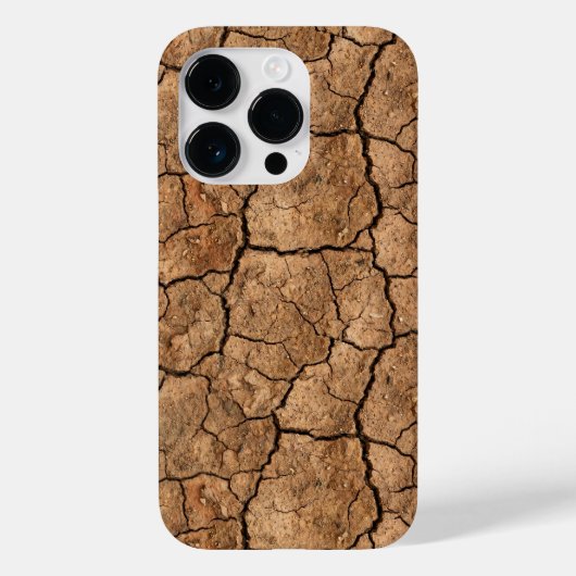 Dry Cracked Earth Texture iPhone Case (Rückseite)