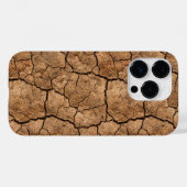 Dry Cracked Earth Texture iPhone Case (Rückseite (Horizontal))