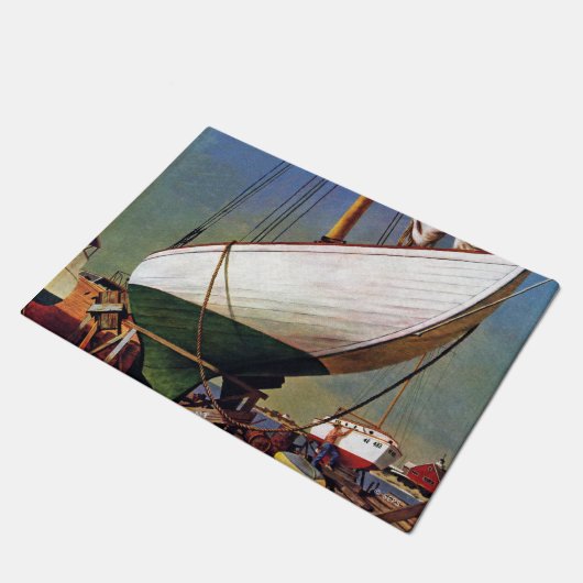 Dry Dock von John Atherton Fußmatte (Schrägansicht)