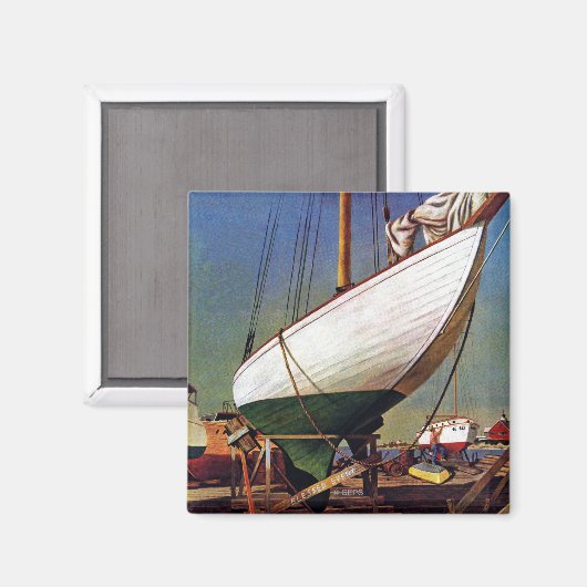 Dry Dock von John Atherton Magnet (Vorderseite/Rückseite)