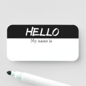 Dry Erase Hello Customizable Reusable Modern Namensschild (Beispiel)
