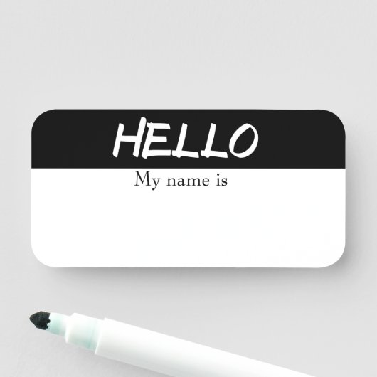 Dry Erase Hello Customizable Reusable Modern Namensschild (Beispiel)