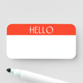 Dry Erase wiederverwendbar benutzerdefinierbare He Namensschild (Beispiel)