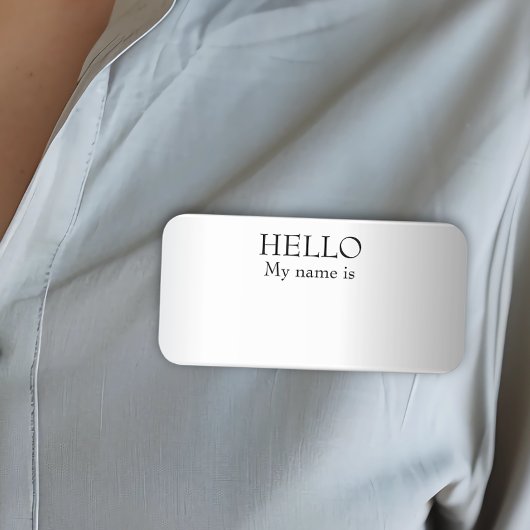 Dry Erase Wiederverwendbar Hallo Silver Namensschild