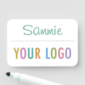 Dry Erase Wiederverwendbare Namensmarke mit Logo S Namensschild (Beispiel)