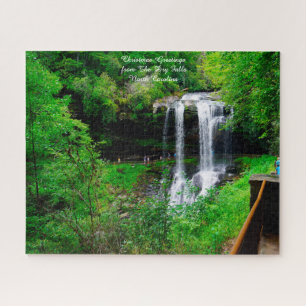 Dry Falls North Carolina.Christmas Greetings Jigsa Puzzle