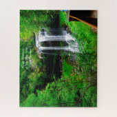 Dry Falls North Carolina.Christmas Greetings Jigsa Puzzle (Vertikal)