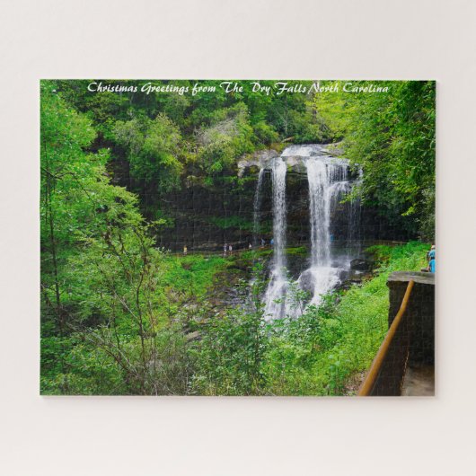 Dry Falls North Carolina.Christmas Grüße Puzzle (Horizontal)