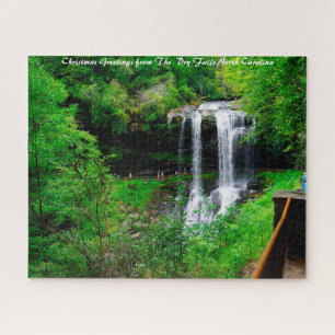 Dry Falls North Carolina.Frohe Weihnachten Puzzle