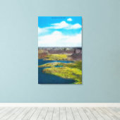 Dry Falls Staat Park, Grand Coulee Dam Leinwanddruck (Insitu (Holzboden))